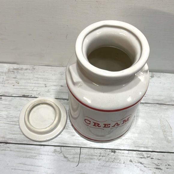 House of Webster Ceramics Canister with Lid Marked Cream Cookie Jar Milk Jug - Picture 5 of 9